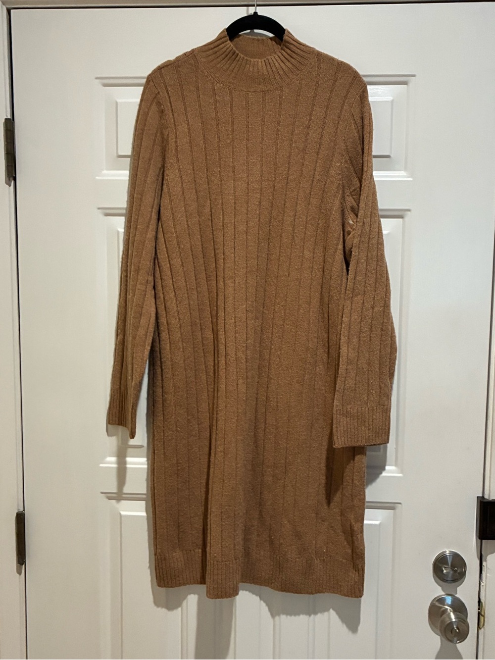 Madewell camel Ribbed Sweater Dress